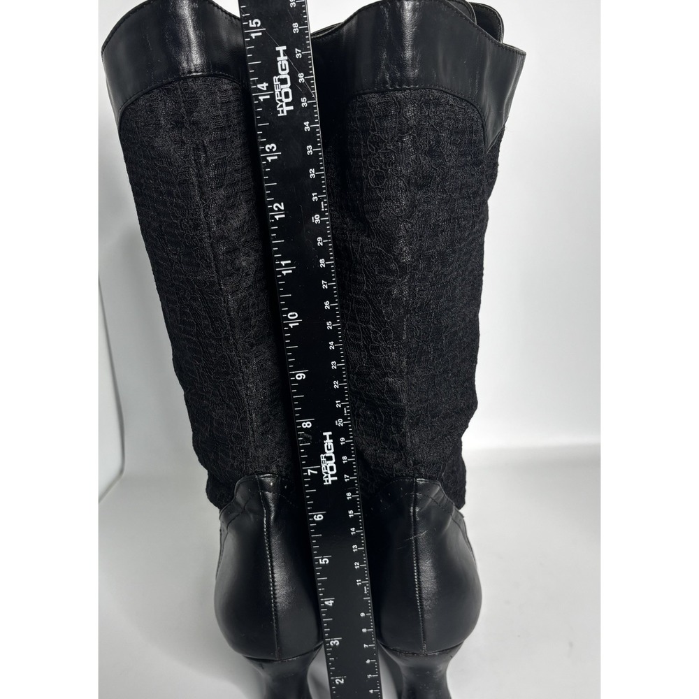 Ellie Rebecca Boot Black Lace Up 10 Spool Heel Witchy Whimsigoth Dark Romantic - Picture 14 of 16